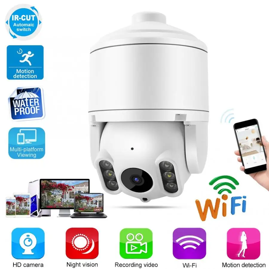 100-240 в наружная Водонепроницаемая 1080P ip-камера wifi мини PTZ камера Мини PTZ камера