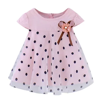 

Children's Short Sleeve Lace Lace Fruit Pear Panel Print Princess Dress платье детское