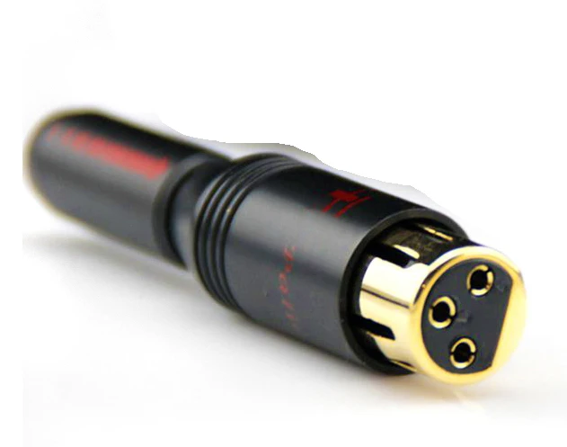 red Female Gold-plated XLR to XRL Connector 3 Pin Female or Male Balance Plug 6-10mm - Цвет: red Female