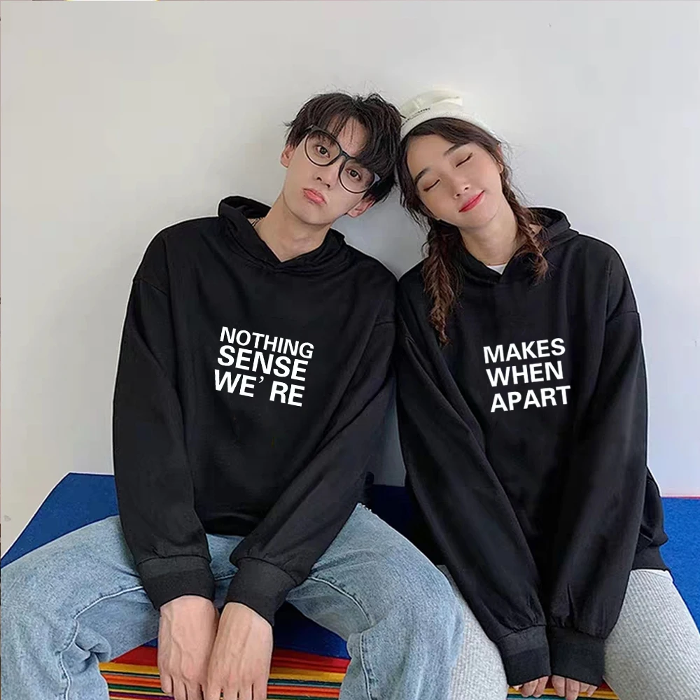 Толстовка с длинным рукавом для мужчин и женщин свитшот надписью We'm Apart в