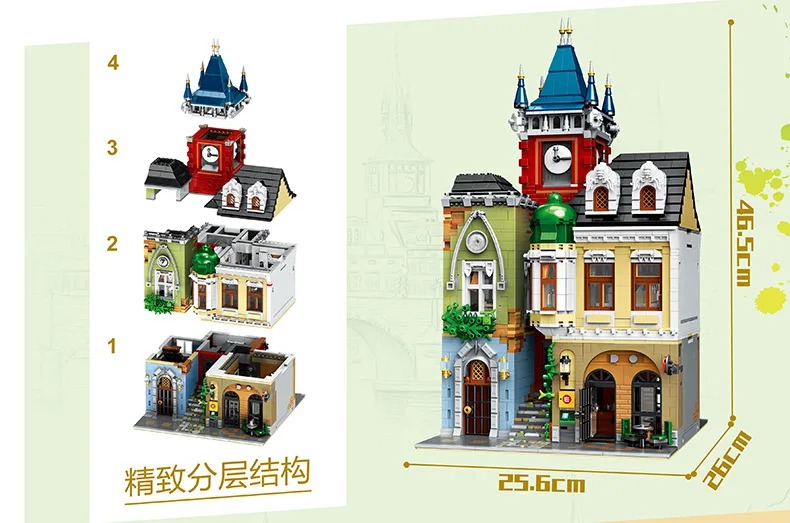 MOC Creator City Streetview серия модели строительные игрушки рождественские подарки Блоки Модель ql0924 ql0920 ql0922 ql0919