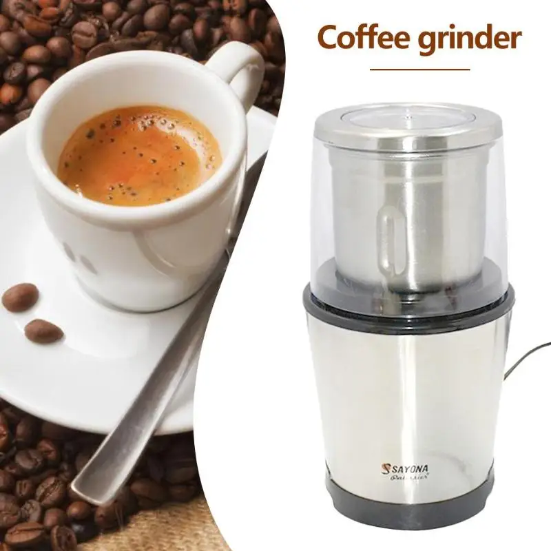 

400W Electric Coffee Grinders Stainless Steel Salt Pepper Beans Spices Mill Grinding Tool Detachable Kitchen Appliances