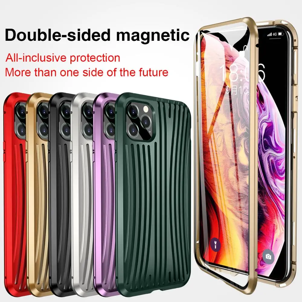 Роскошный Магнитный чехол для телефона для iPhone 11 11 Pro Max XS XR двусторонний стеклянный Магнитный чехол для iPhone 11 X XS Max 7 8 Plus