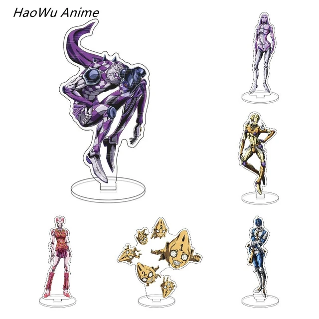 Anime jojo bizarro aventura figuras giorno giovanna cosplay acrílico stands  modelo personagem bruno buccellati sinal de pé - AliExpress