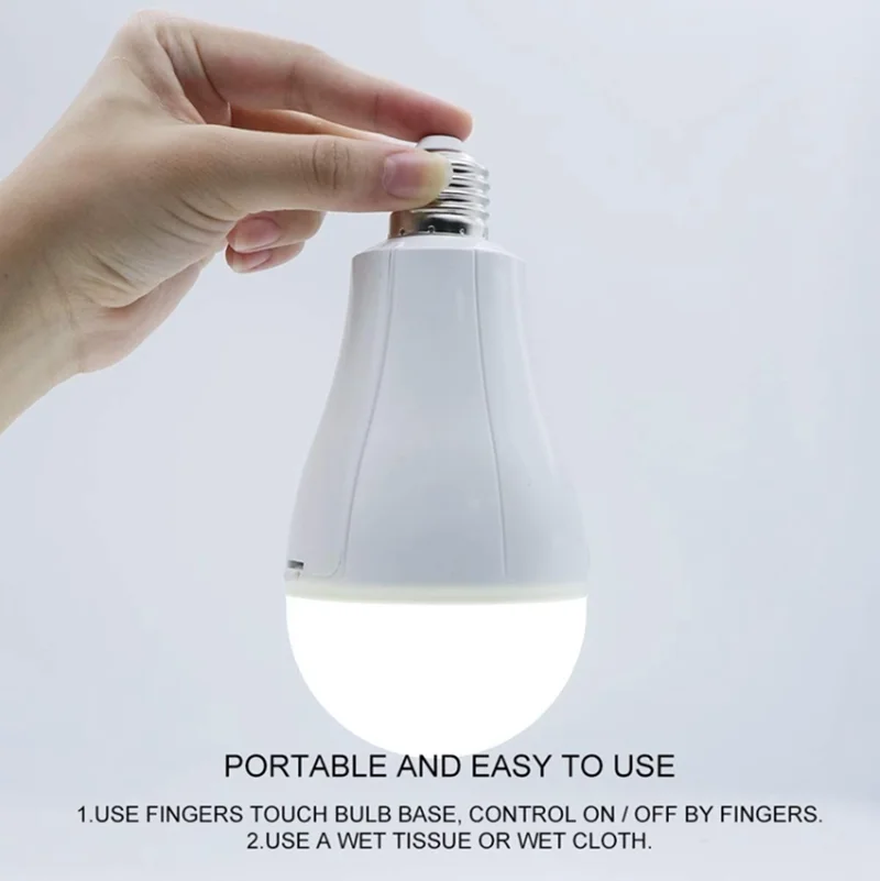 SZYOUMY LED Emergency Light Bulb USB Rechargeable Battery Led Light E27 LED Lamp 15W 85V-265V Intelligent Lamp For Outdoor Light