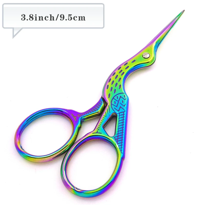 Description Picture 5 of itemCrane Mouth Scissors Retro Cross Stitch Antique Black Vintage Cute Small Sewing Scissor Fishing Thread Cutting DIY Fabric Shears