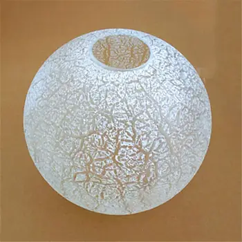 

Lighting Fixture Fitting White Crack Effect Lampshade Double Opening Cover Round Spherical Glass Shade for Table Lamp Chandelier