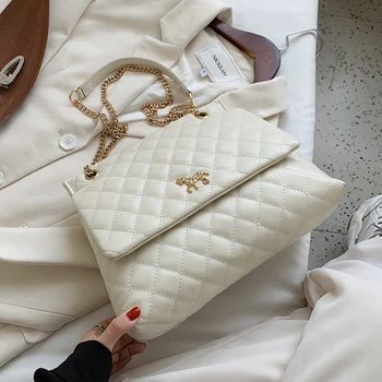 

Elegant Fashion Shoulder Bag For Women 2020 Ladies Chain Handbag PU Leather Hand Bag Branded Designer High Quality Classice