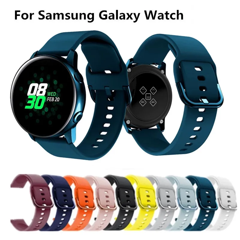 Ремешок силиконовый для Samsung Galaxy Watch 3 41 мм 45 active 2 46 42 Gear S3 Frontier Classic S2 20 22