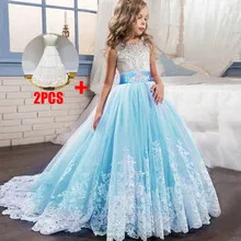 Г., высокое качество, платье с цветочным узором для девочек на свадьбу, вечернее длинное платье для девочек платье принцессы для первого причастия костюм для малышей бальное платье, vestido