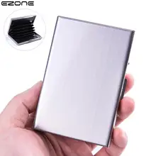 

EZONE Metal Business Card Holder Men ID Credit Card Box Bank Card Case for Women High Quality Friends Gift 5colors 6.6*9.7cm