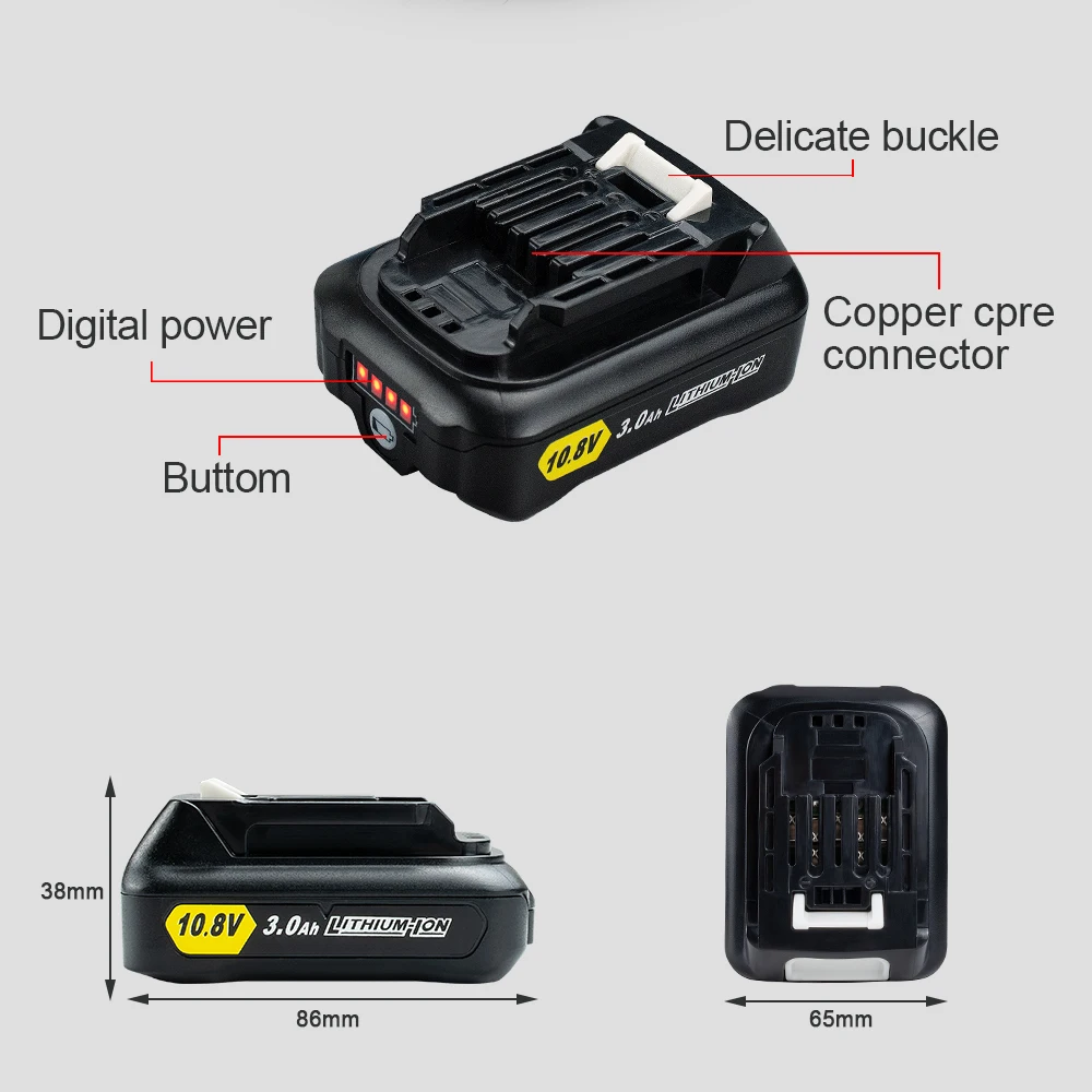 Waitley 10 8 V 3.0Ah перезаряжаемая литиевая батарея для Makita 10V или 12V электроинструменты