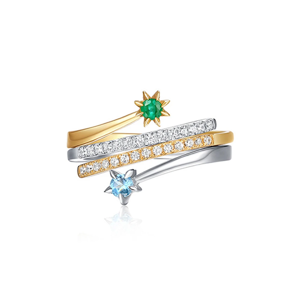 

Ювелирные изделия на заказ Uonney, парные кольца из двух частей с камнем, регулируемое производство, подарок для женщин, аксессуары Серебряного и золотого цвета