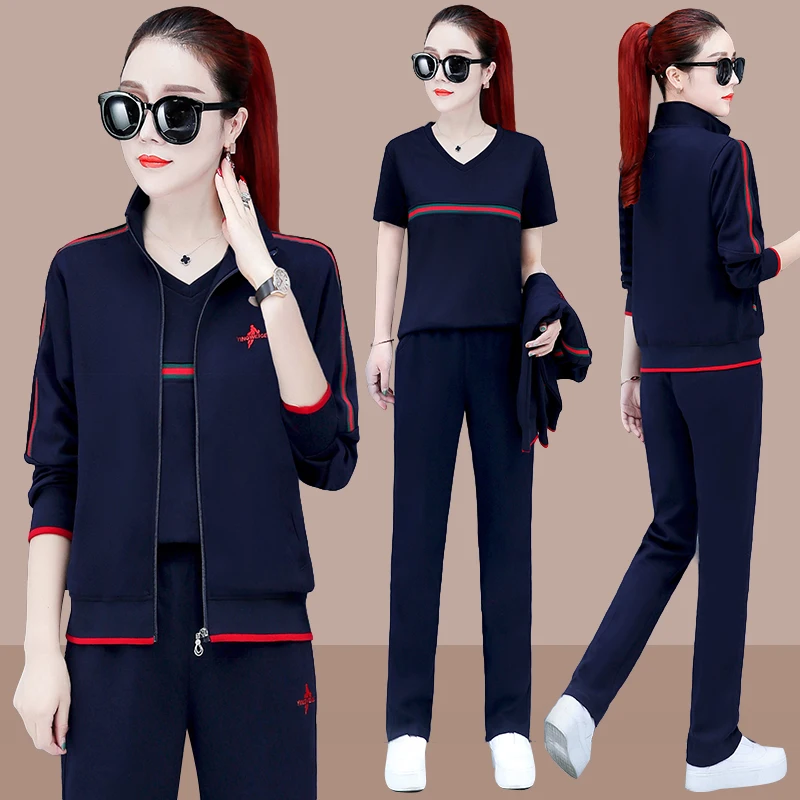 

Fall 2020 New Women Clothing 3 Piece Set Women Plus Size Oversized Autumn Suit Tracksuits Lounge Wear Female Top And Pants