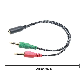

Headphone Audio Extension Cable Plated Microphone Stereo Cord Adapter Computer Audio Output Line
