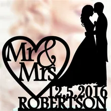 Изготовленный На Заказ Свадебный торт Топпер Mr Mrs навершие для торта, поцелуй верхушка для торта в виде пары персонализированные Жених и невеста дату свадьбы торт Топпер