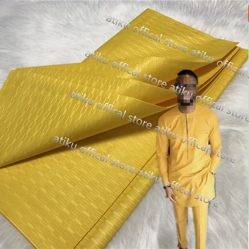 

10 Yards New color African atiku fabric good quality hot selling pure color atiku for men cotton lace in Random Pattern -AT30
