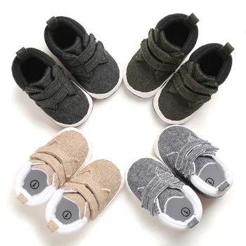 

Baby Boys Lace-up First walker Toddler Soft Soled Shoes Newborn hook&loop Design Sneakers for 0-18M Baby boys