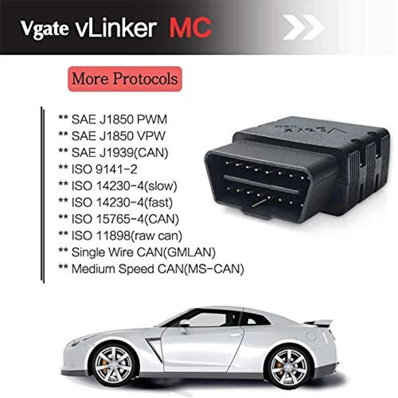 Vgate vLinker MC Bluetooth 4.0/3.0/WIFI ELM327 OBD2 Car Code