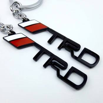 

Fashion Metal TRD Keychain for Toyota Corolla Yaris Reiz Avensis Two-Sided Car Key chain ring Holde Keyfob for Toyota Keyring
