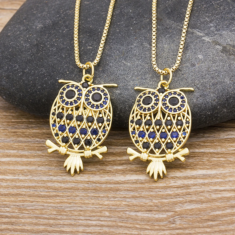 High Quality Animals Owl Snake Pendant Long Chain Necklaces Statement Crystal Rhinestone Charm Fashion Jewelry For Women Girls | Украшения
