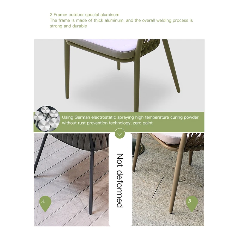 Leisure Simple Designer Modern Outdoor Marble Table And Rattan Chair Waterproof Courtyard Recliner Furniture Combination