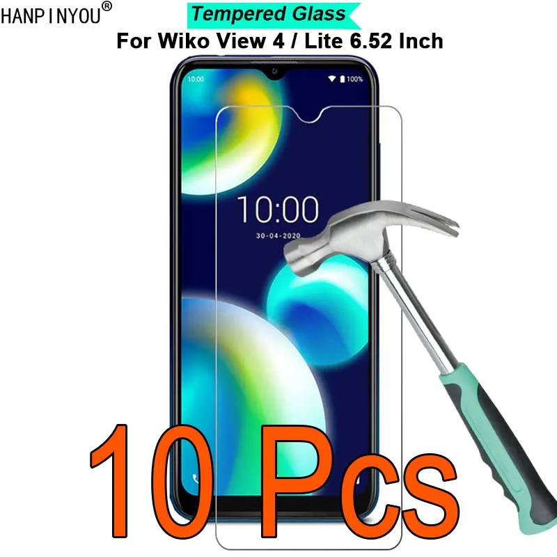 

10 Pcs/Lot For Wiko View 4 View4 / Lite 6.52" 9H Hardness 2.5D Ultra-thin Toughened Tempered Glass Film Screen Protector Guard