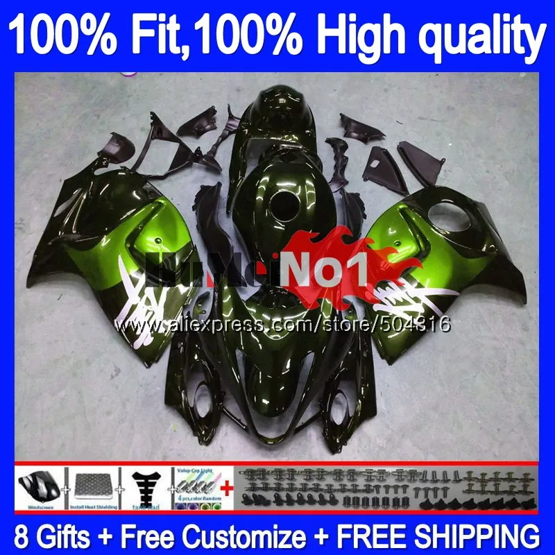 Инъекции для SUZUKI GSXR 1300 Hayabusa 2008 2013 30MC. 130 темно-зеленый GSXR-1300 GSXR1300 08 13, 14, 15, 16 лет обтекатель