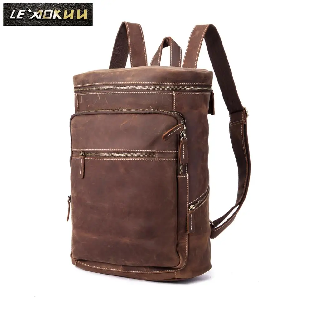 Genuine Leather Vintage Handmade Casual College Day-pack Cross body Messenger Backpack