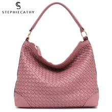 SC, модная, роскошная, искусственная кожа, ручная работа, тканая сумка Хобо, высокое качество, сумки, грациозный цвет, женская сумка через плечо