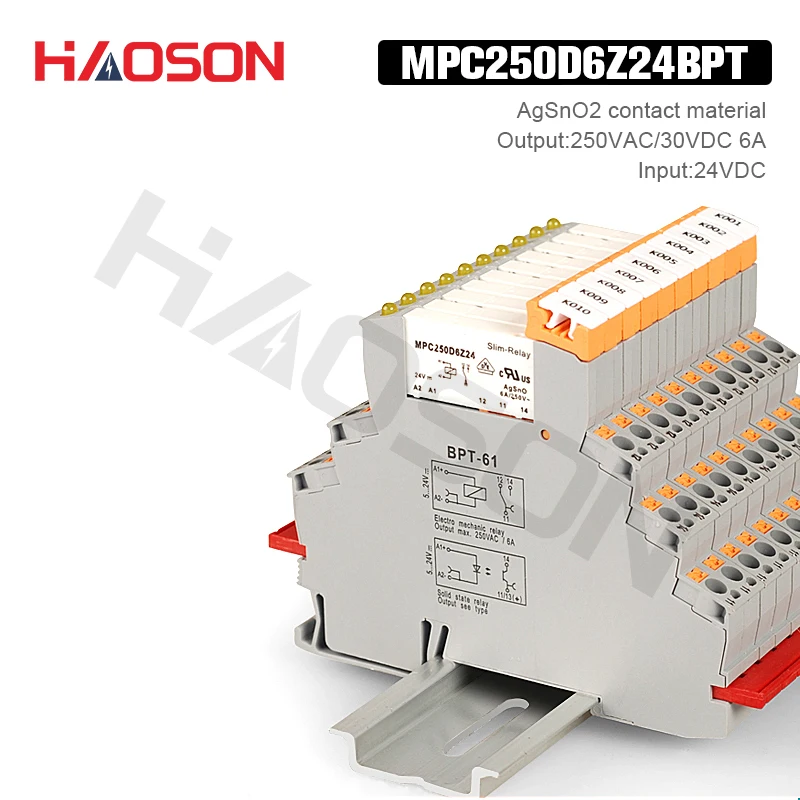 10 шт. MPC250D6Z24BPT плагин Весна подключенное промышленное реле 24 В вход 250VAC 30VDC 6A выход ультра-тонкий модуль реле напряжения