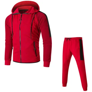 

Men's Autumn Winter Pocket Sweatshirt Top Pants Sets Sports Suit Tracksuit Zipper Hooded Sweatshirt Jacket+Pant Suit c822