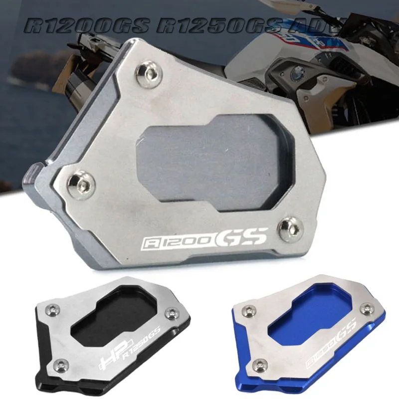 

Motorcycle CNC Kickstand Side Stand Enlarge Extension Foot Pad Support For BMW R1200GS Adv R1250GS Adventure R1200 GS LC HP