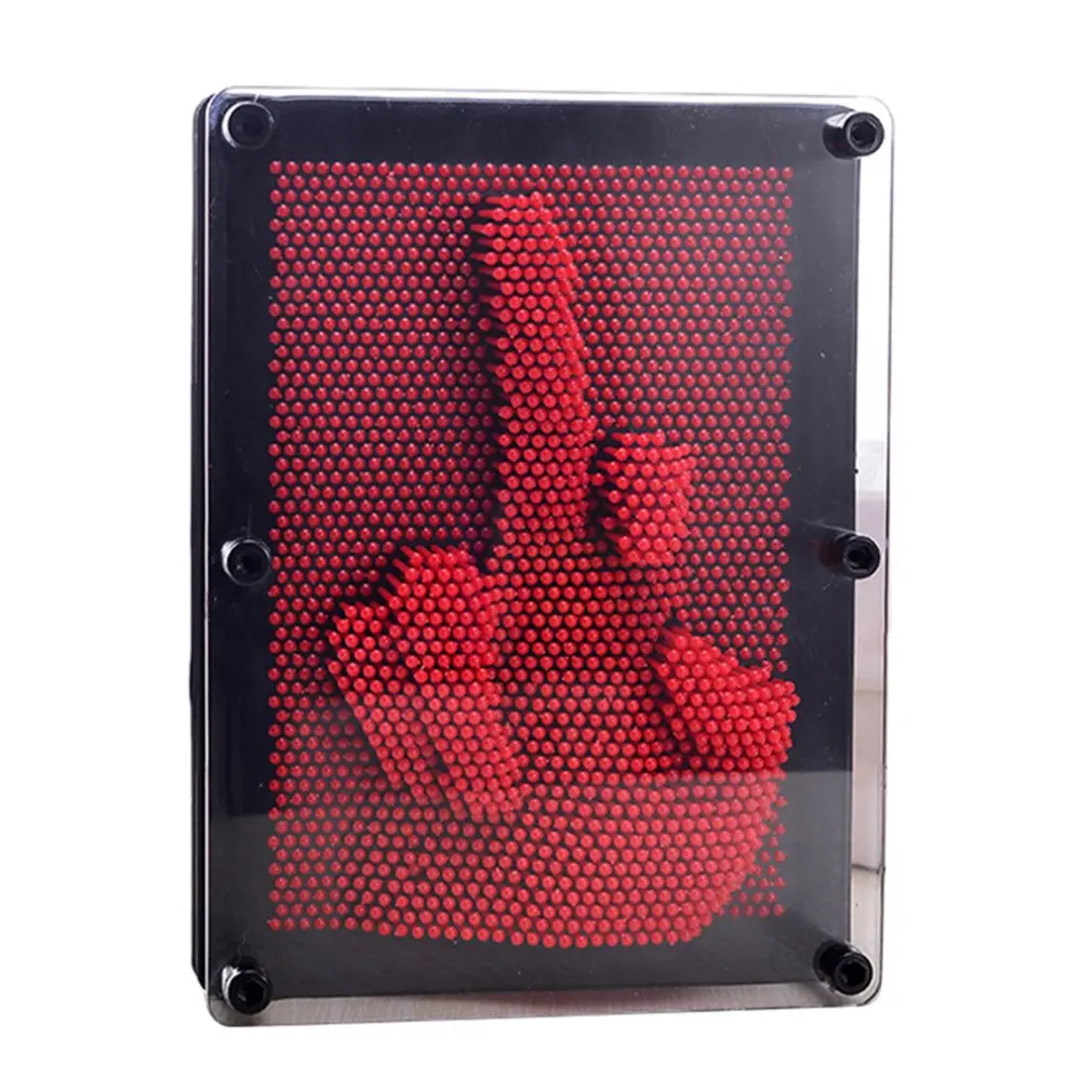

3D Clone Shape Pin Art Shoumo Colorful Needle Child Get Face Palm Model 3D Clone Pin Art Plastic Toy Funny Game Pinart
