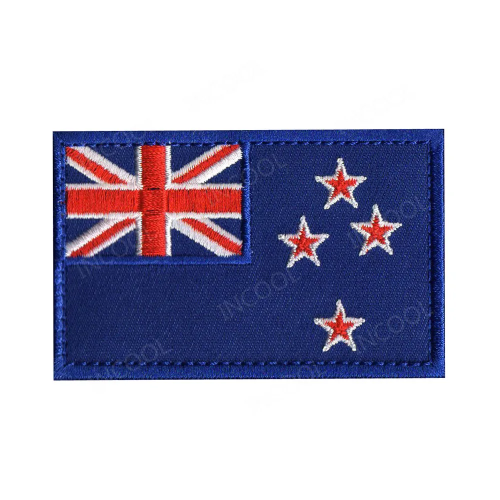 New Zealand Blue ИК Светоотражающие Австралия Новая Зеландия флаг вышитые патчи тактические для поддержания боевого духа патчи Австралийский Флаг эмблемы с вышивкой - Цвет: New Zealand Blue
