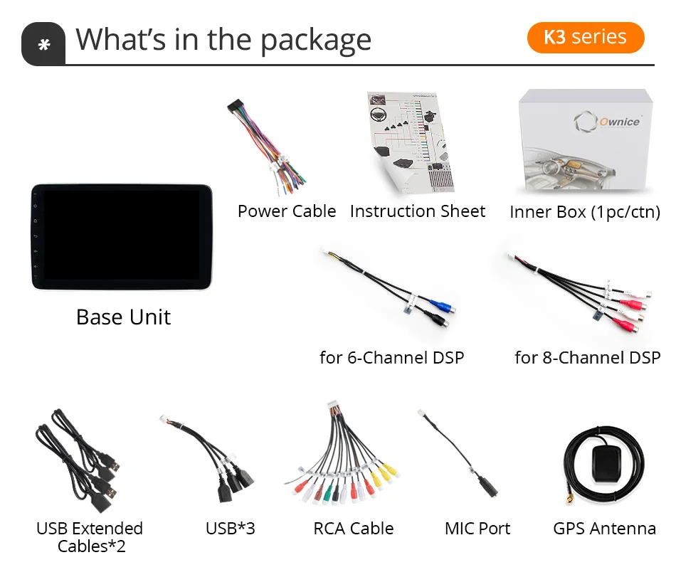 Ownice Car Screens Android Universal 1 din 2 din 360 4G LTE 47 H978376ad040445b0b7c4e9ef127ef127K
