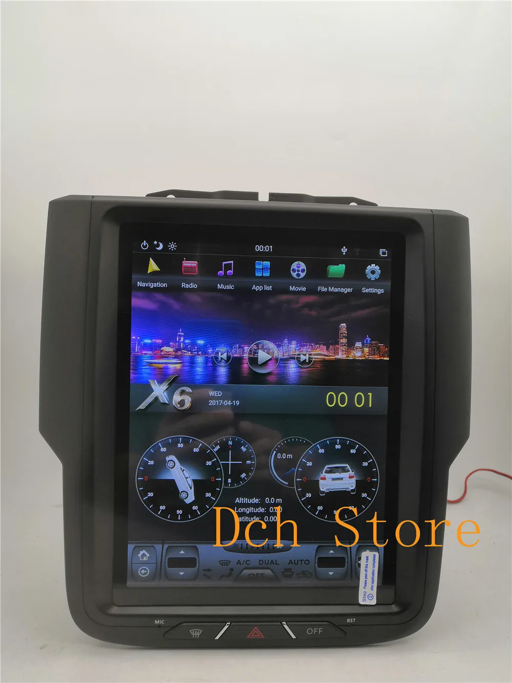 

10.4'' Vertical Screen Tesla Style Android 8.1 Car DVD player GPS for Dodge Ram 1500 2014 2015 2016 2017 2018 PX6 CARPLAY IPS