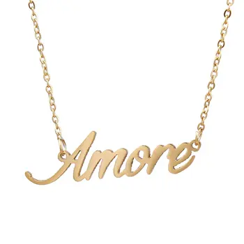 

Custom Name Stainless Steel Necklaces For Women Men Choker Necklaces Gold Color Collar Gift