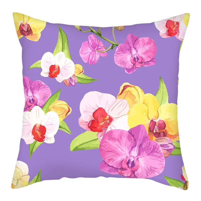 Fuwatacchi Flowers Leaves Picture Cushion Cover New Year Decor Pillow Covers for Home Sofa Decorative Throw Pillowcases 45*45cm - Цвет: PC13681