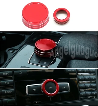 

For Mercedes-Benz AMG A B CLA GLA GLE ML GL C W204 car multimedia knob decoration multimedia control knob cover