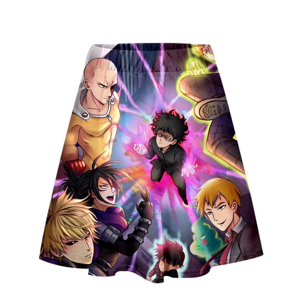 Mob Psycho 100 юбка Harajuku Повседневная стиль Harajuku Pop Mob Psycho 100 юбки новые сексуальные Kpops женские повседневные юбки