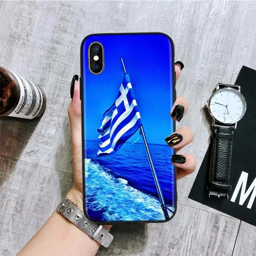 Greece Greek national flags Black Back Cover Phone Case For Apple IPhone 11 Pro XS MAX XR 7 8 6 6S Plus X 10 Ten 5 5S SE Coque S - Цвет: BA256-1