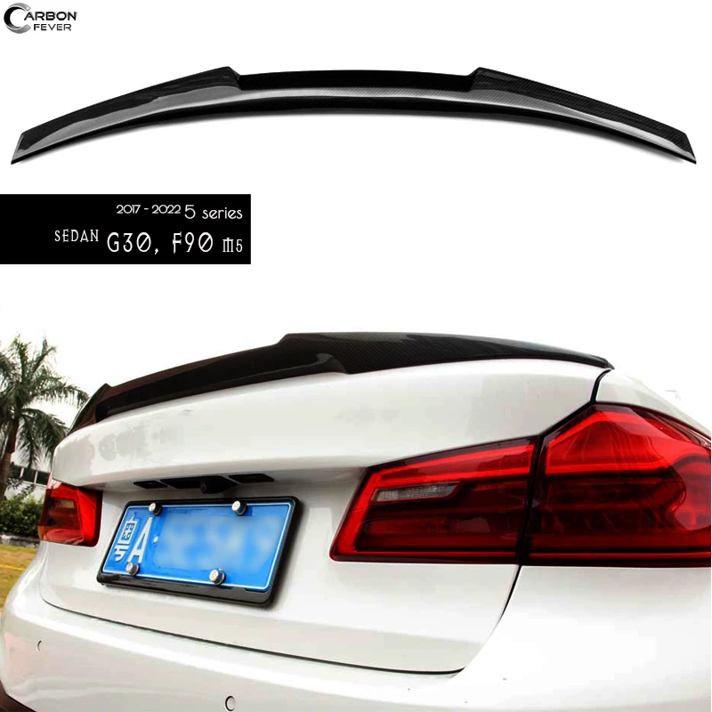 Carbon Fiber Rear Trunk Spoiler Boot Wing For BMW G30 5 Series 520i 530i 540i &amp F90 M5 2017 - 2022 4-door Saloon | Автомобили и
