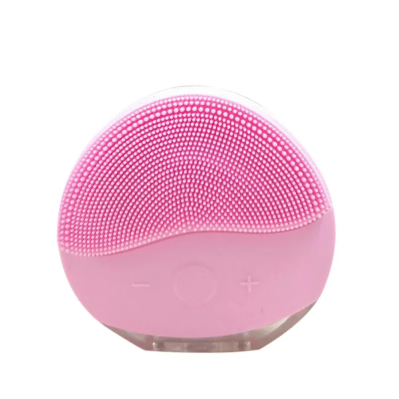 PINK Мини электрическая Чистящая Щетка массажная стиральная машина Водонепроницаемые силиконовые очищающие устройства для лица - Цвет: PINK