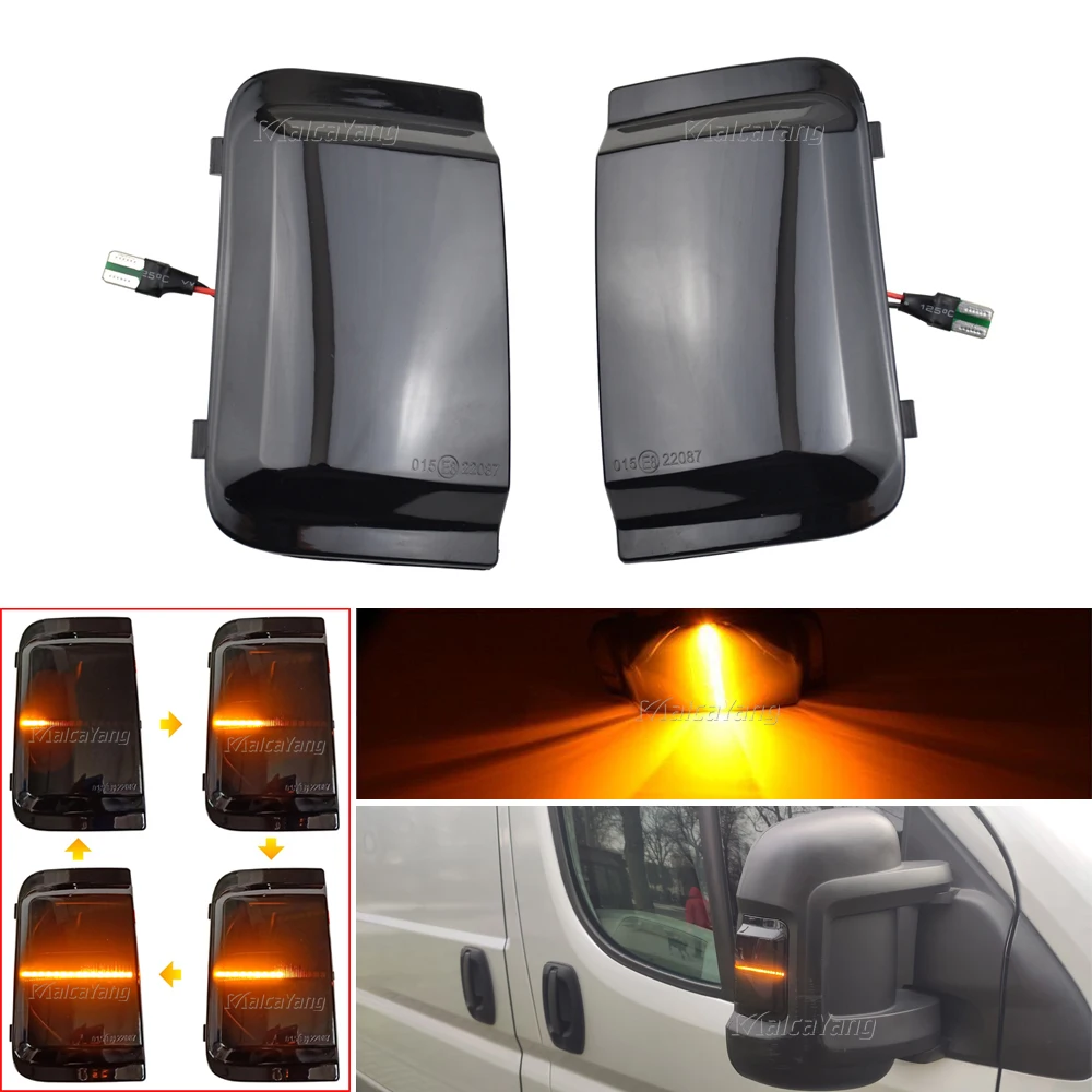 2 Pz Per Peugeot Boxer Per Citroen Jumper Relay Truck Car Led Dynamic Turn Signal Mirror Light Per Ram Promaster Per Fiat Ducato