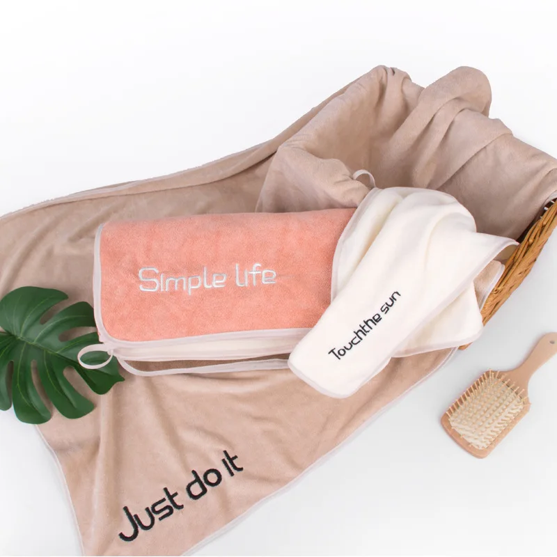 Water Absorbent Towel Swim Washcloth Bath Towel Cotton Drying Beach Towel Solid Eco-friendly Soft and Comfort face towel