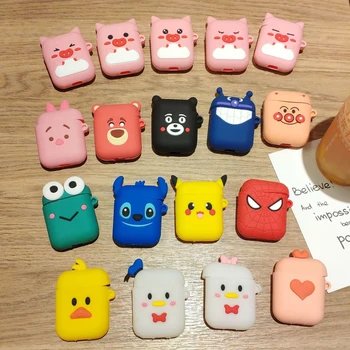 

100pcs/lot Cartoon Silicone Case For Apple Airpods Shockproof Cover For AirPods 2 Earphone Cases Earphones Protector Case
