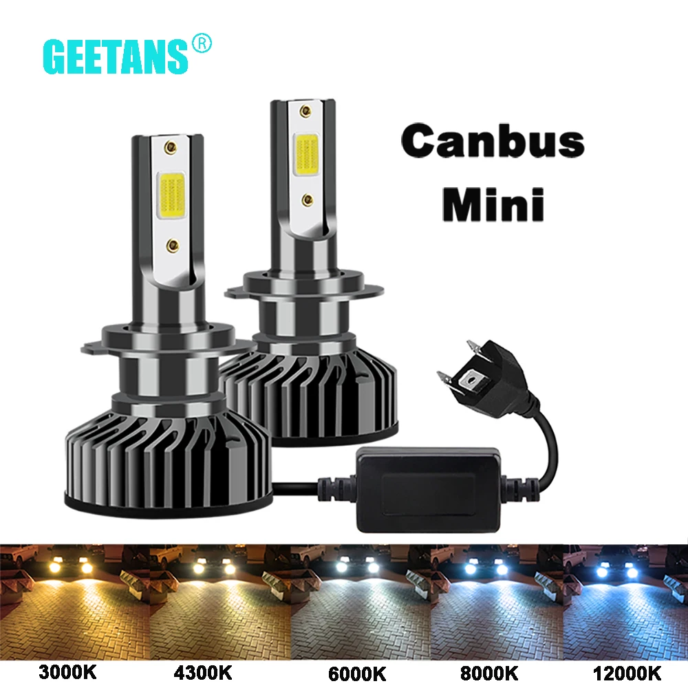 Светодиодные Автомобильные фары GEETANS H7 H4 H1 H3 H8 H11 светодиодный 9005 HB4 9006 HB5 HB3 HB2 9003 9004
