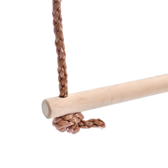 Wooden Rope Ladder Kids Fitness Toy Multi Rungs Climbing Game Toy Outdoor Training Activity Safe Sports Rope Swing Swivel Rotary 4