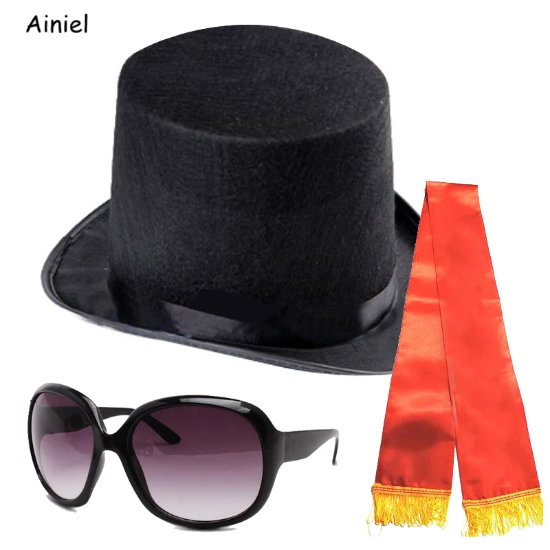 

Hot Coffin Dance Cosplay Props Ghana Dancing Pallbearers Hat Funeral Professional Team Display Cap Glasses Ribbon Funny Costumes